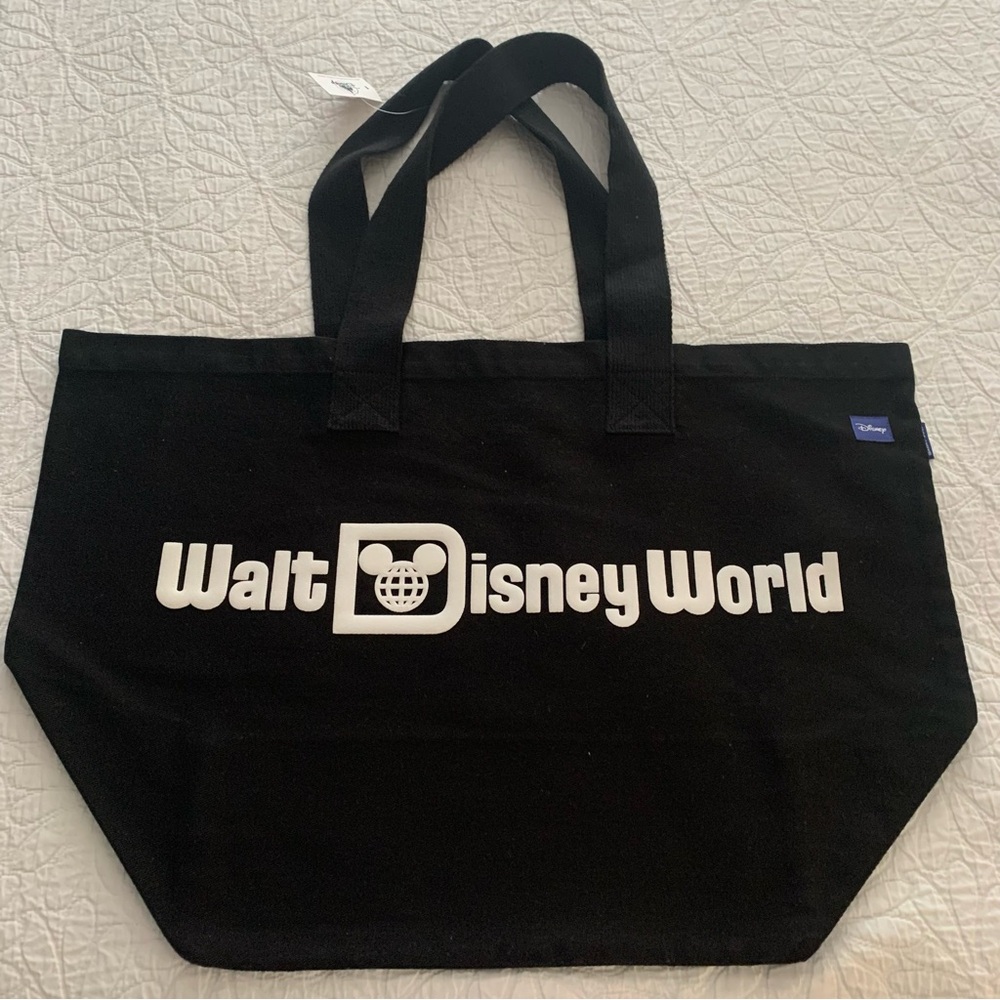 Walt Disney World NWT Black Canvas Large Tote Bag